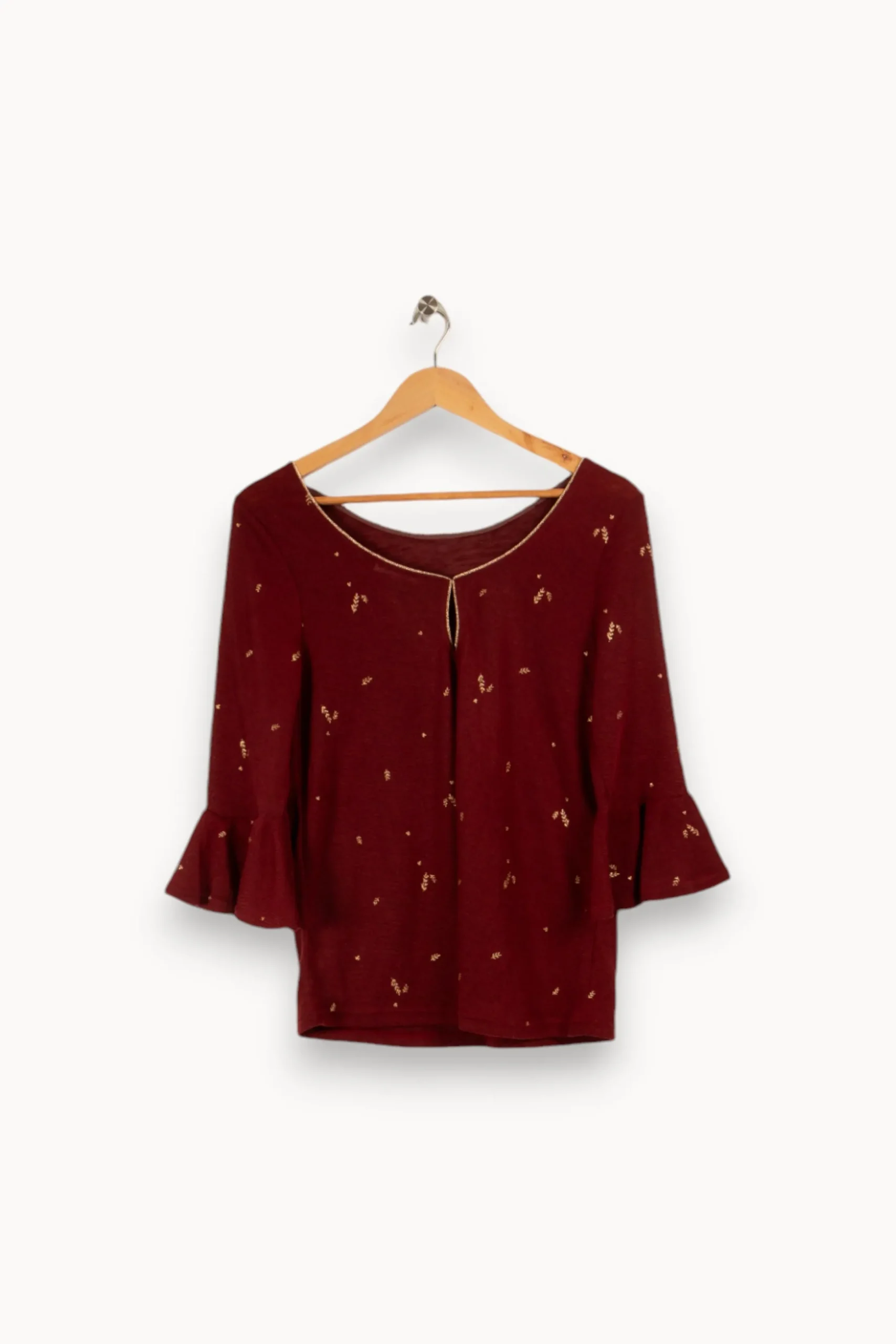 Online Grace & Mila Sweat léger à motifs - Taille M/38 Bordeaux