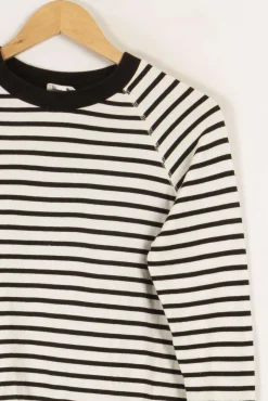 Cheap Maison 123 Sweat marinière et noir - Taille S/36 Blanc