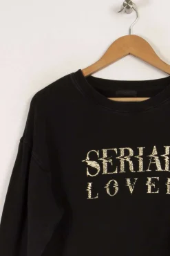 Clearance IKKS Sweat à inscriptions - Taille S/36 Noir