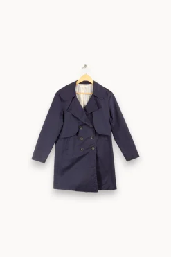 Shop La Fée Maraboutée Trench marine - S/36 Bleu