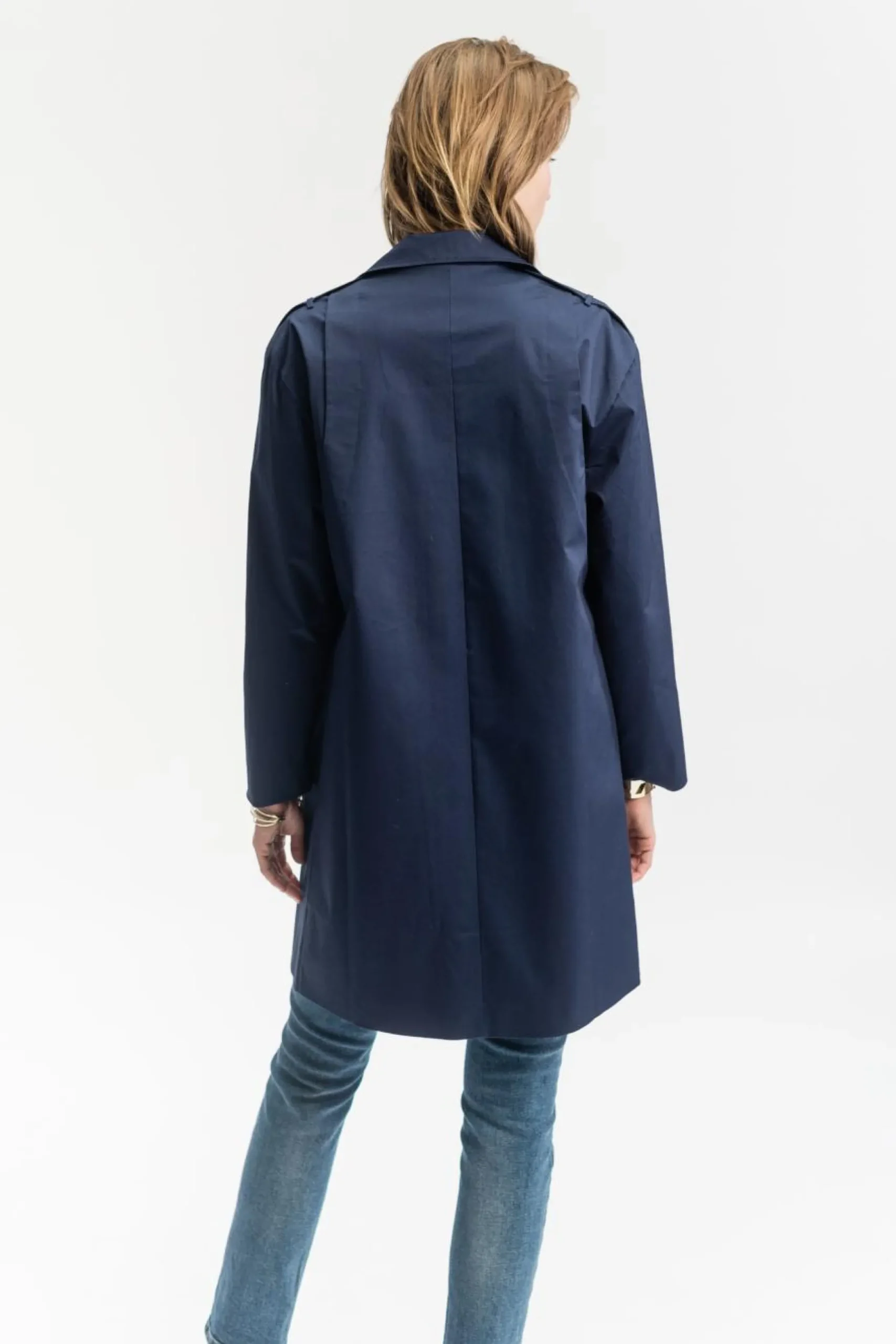Shop La Fée Maraboutée Trench marine - S/36 Bleu