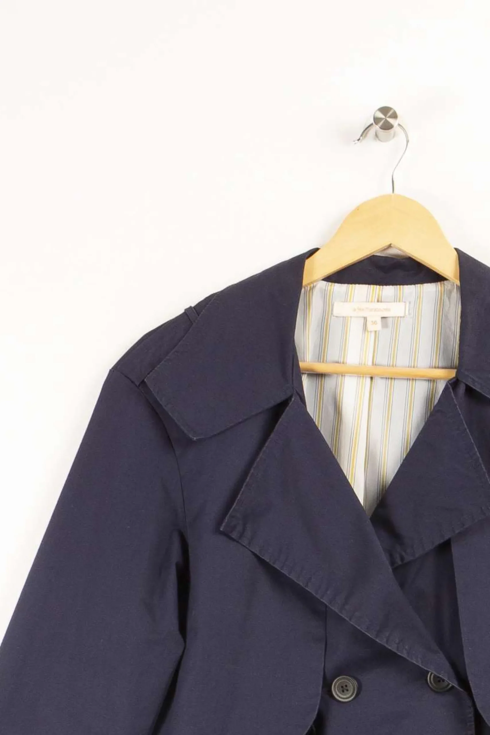 Shop La Fée Maraboutée Trench marine - S/36 Bleu