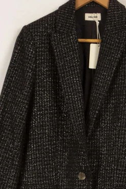 New Zadig&Voltaire Veste à carreaux foncé brillante - Taille S/36 Gris