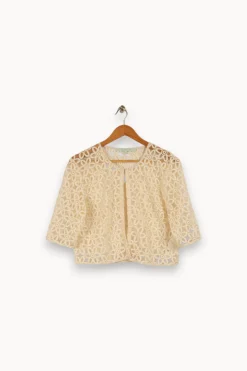 Best Stella Forest Veste avec broderies transparentes La Fée Maraboutée - Taille L/40 Beige