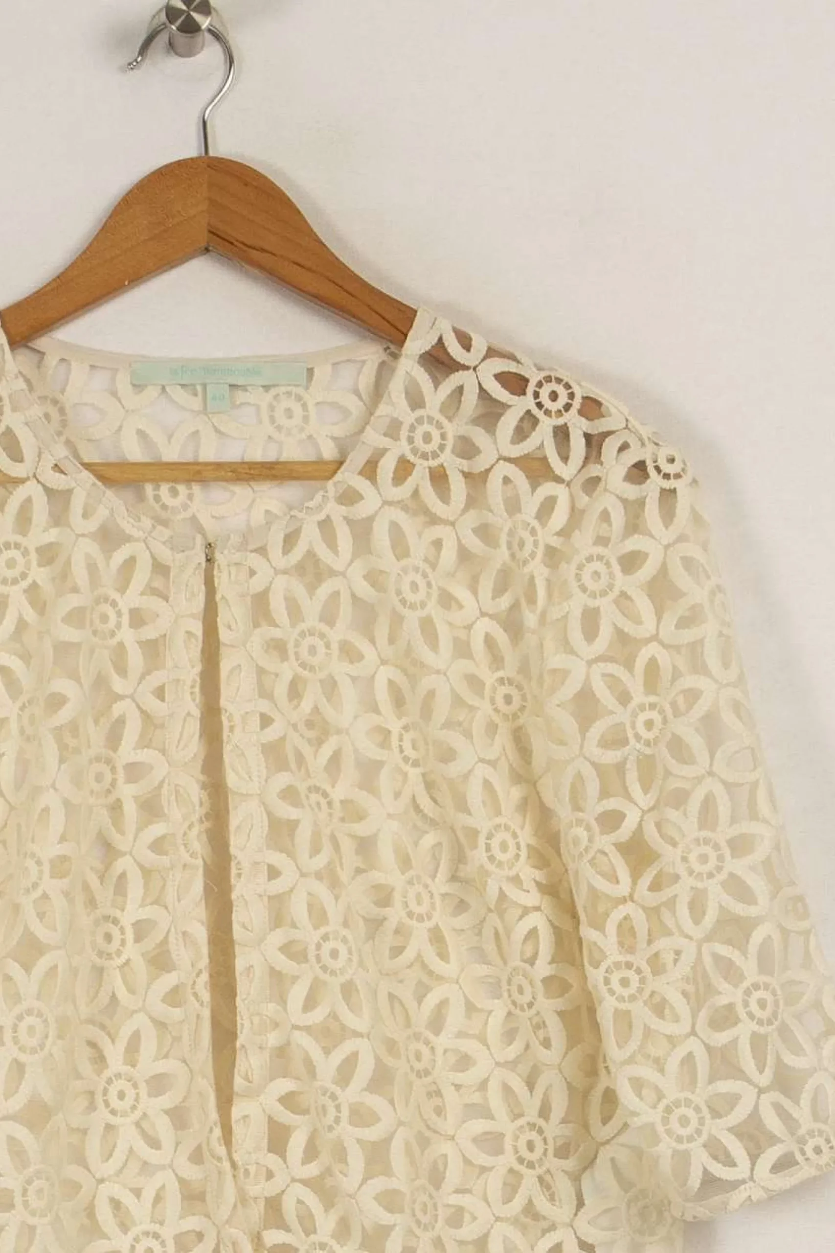 Best Stella Forest Veste avec broderies transparentes La Fée Maraboutée - Taille L/40 Beige
