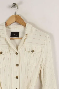 Best One Step Veste he rayée - Taille XS/34 Blanc