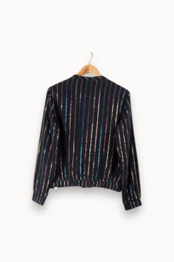 Sale La Petite Etoile Veste e rayée - Taille L/40 Bleu