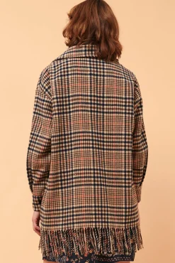 Store La Fée Maraboutée Veste chemise à carreaux en laine mélangée - XL/42 Multicolore