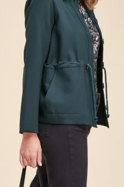 Clearance La Fée Maraboutée Veste coulissée à la taille en polyester recyclé - 36 Vert