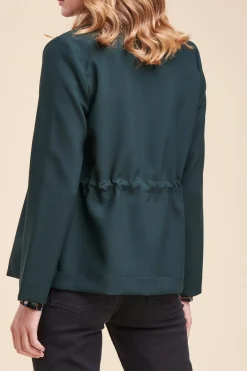 Clearance La Fée Maraboutée Veste coulissée à la taille en polyester recyclé - 36 Vert