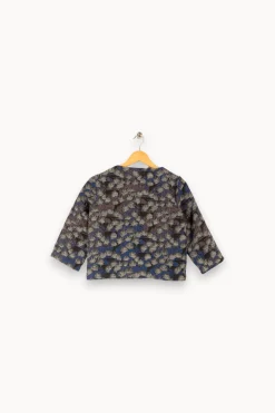 Shop La Fée Maraboutée Veste courte en brocart - S/36 Bleu