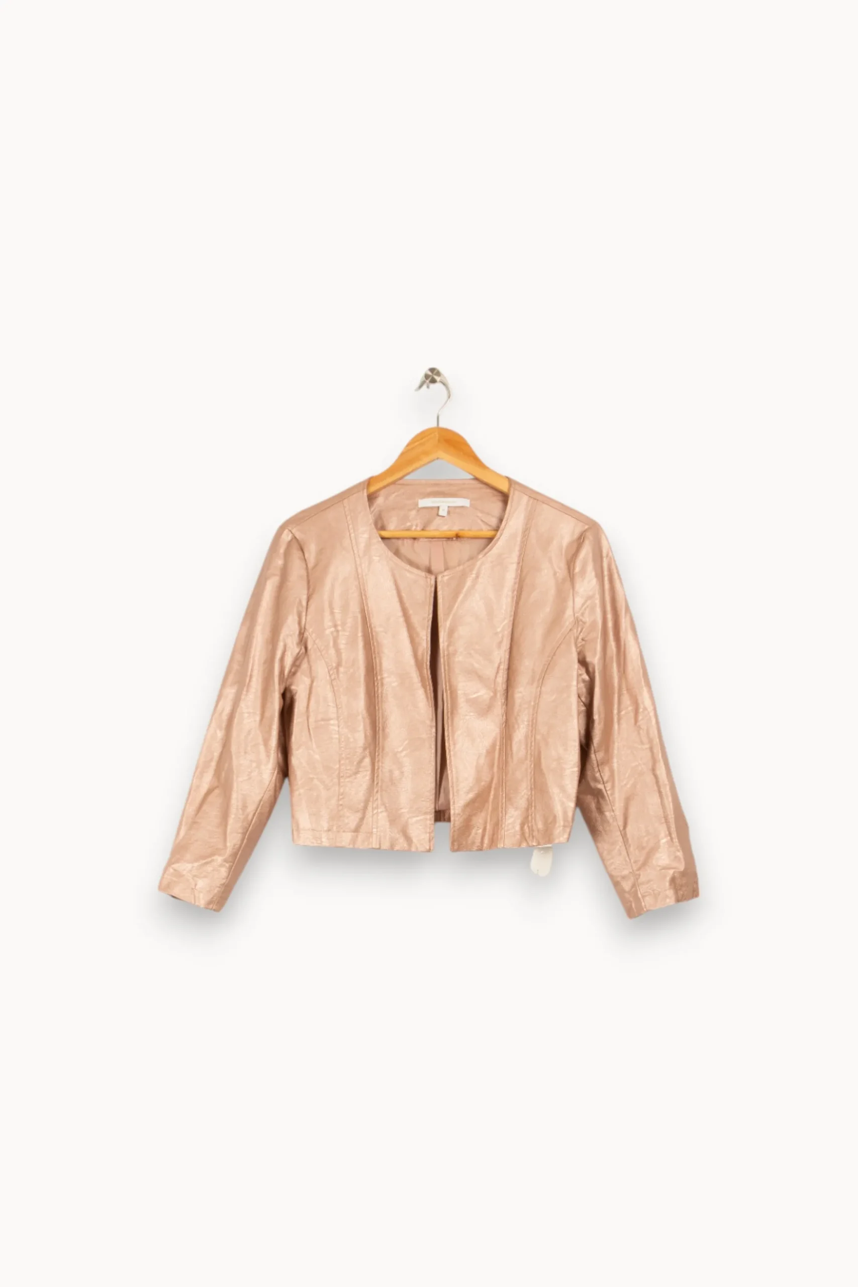 New La Fée Maraboutée Veste courte façon cuir - L/40 Rose
