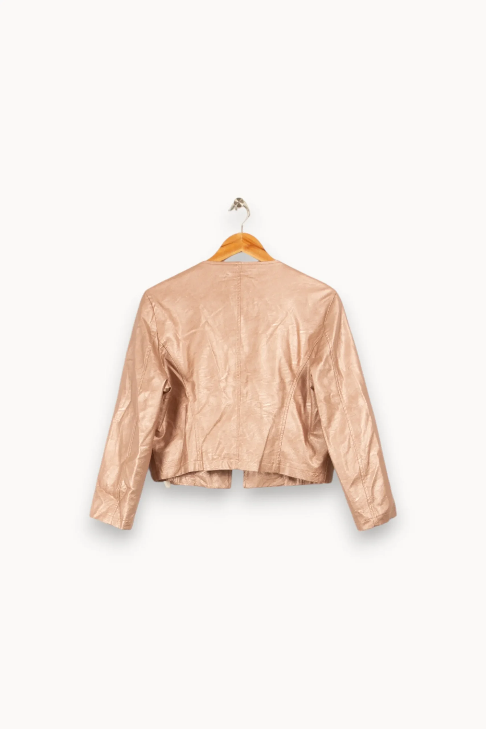 New La Fée Maraboutée Veste courte façon cuir - L/40 Rose