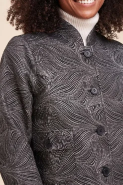 Clearance La Fée Maraboutée Veste courte tissu jacquard - 38 Gris