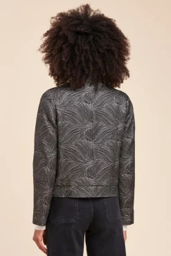 Clearance La Fée Maraboutée Veste courte tissu jacquard - 38 Gris