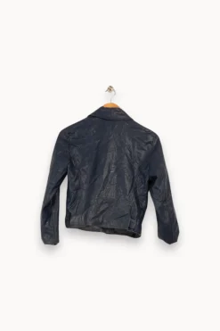 Online La Fée Maraboutée Veste en cuir foncé - Taille M/38 Bleu