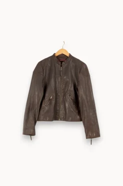 Online Comptoir des Cotonniers Veste en cuir e - Taille M/38 Gris