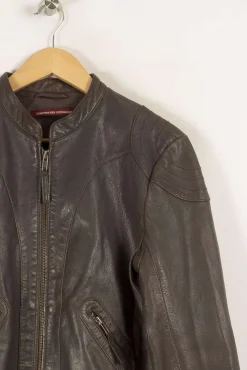 Online Comptoir des Cotonniers Veste en cuir e - Taille M/38 Gris