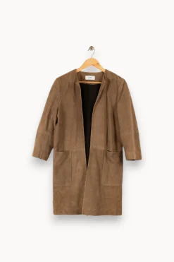 Online ZAPA Veste en cuir marron - Taille S/36 Vert