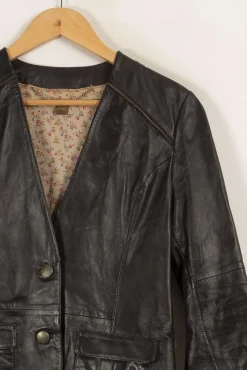New I.Code Veste en cuir - Taille M/38 Noir