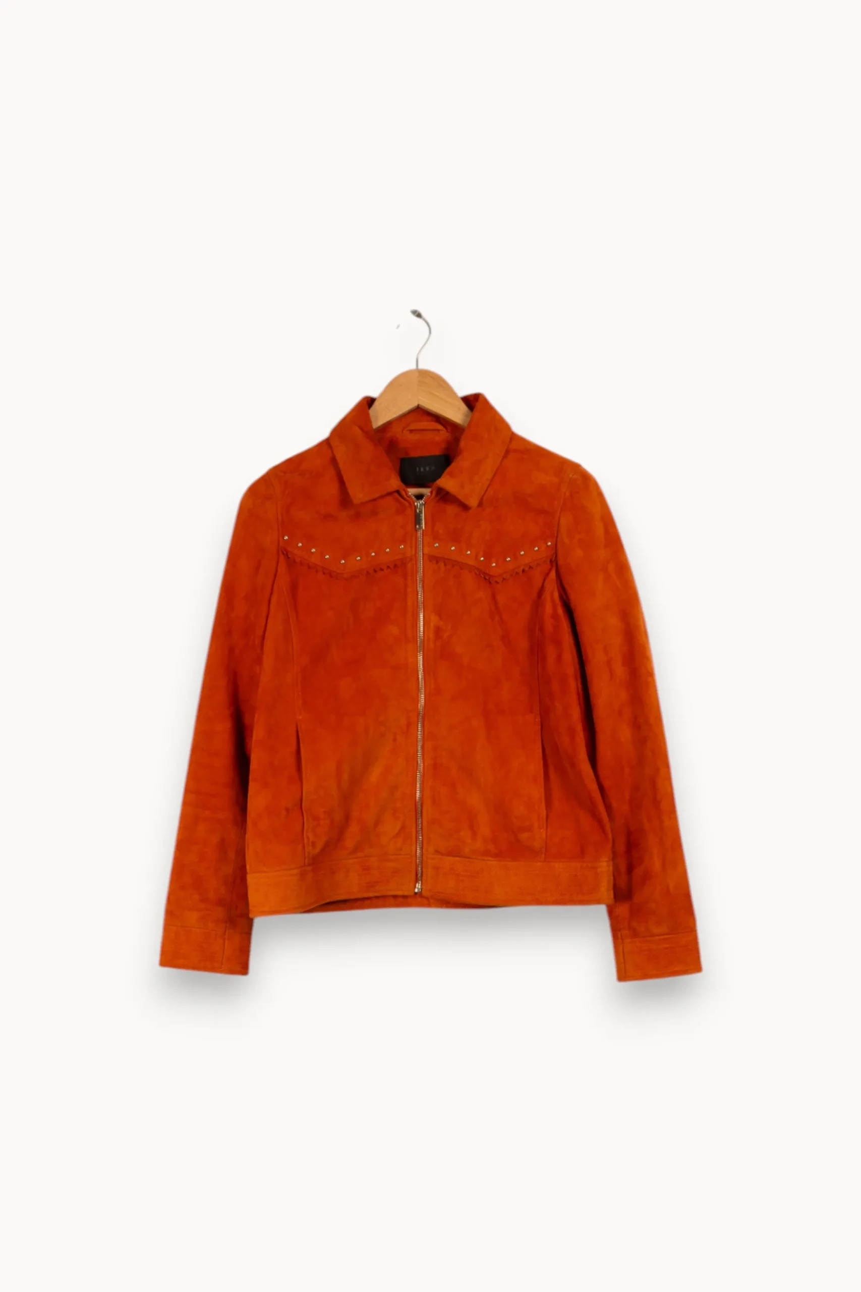 New IKKS Veste en cuir - Taille M/38 Orange