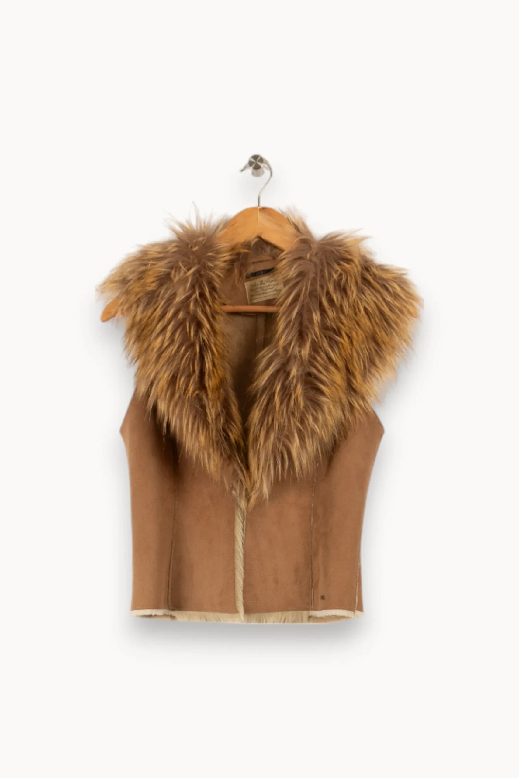 Clearance IKKS Veste en fourrure - Taille S/36 Beige