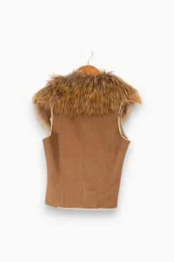 Clearance IKKS Veste en fourrure - Taille S/36 Beige