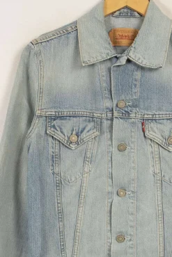 New Levi's Veste en jean e avec dessin - Taille S/36 Bleu