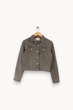 Discount IKKS Veste en jean e - Taille S/36 Gris
