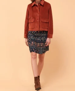 Best La Fée Maraboutée Veste en velours côtelé style worker - 44 Marron