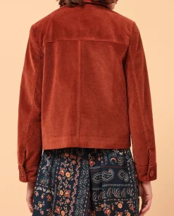 Best La Fée Maraboutée Veste en velours côtelé style worker - 44 Marron