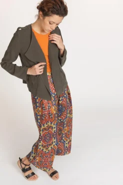 Discount La Fée Maraboutée Veste fluide esprit saharienne - S/36 Vert