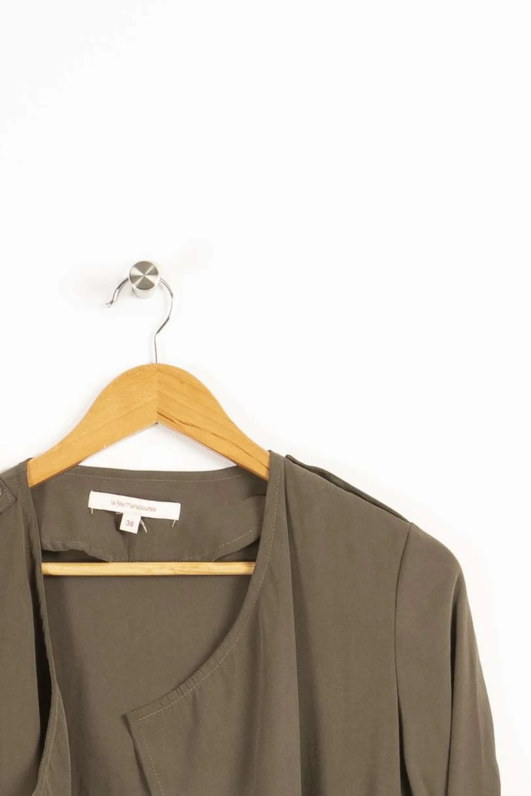 Discount La Fée Maraboutée Veste fluide esprit saharienne - S/36 Vert