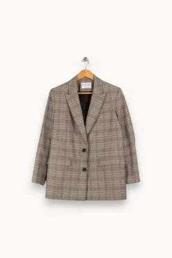 New Claudie Pierlot Veste e à carreaux - Taille M/38 Gris