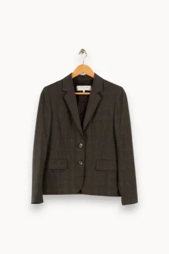 Shop Gerard Darel Veste e à carreaux - Taille S/36 Gris
