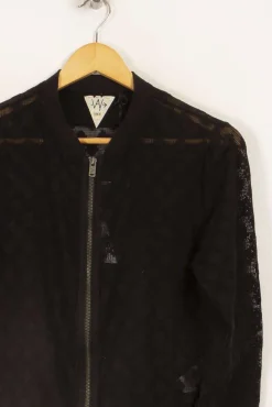 Fashion IKKS Veste e en dentelle - Taille L/40 Noir