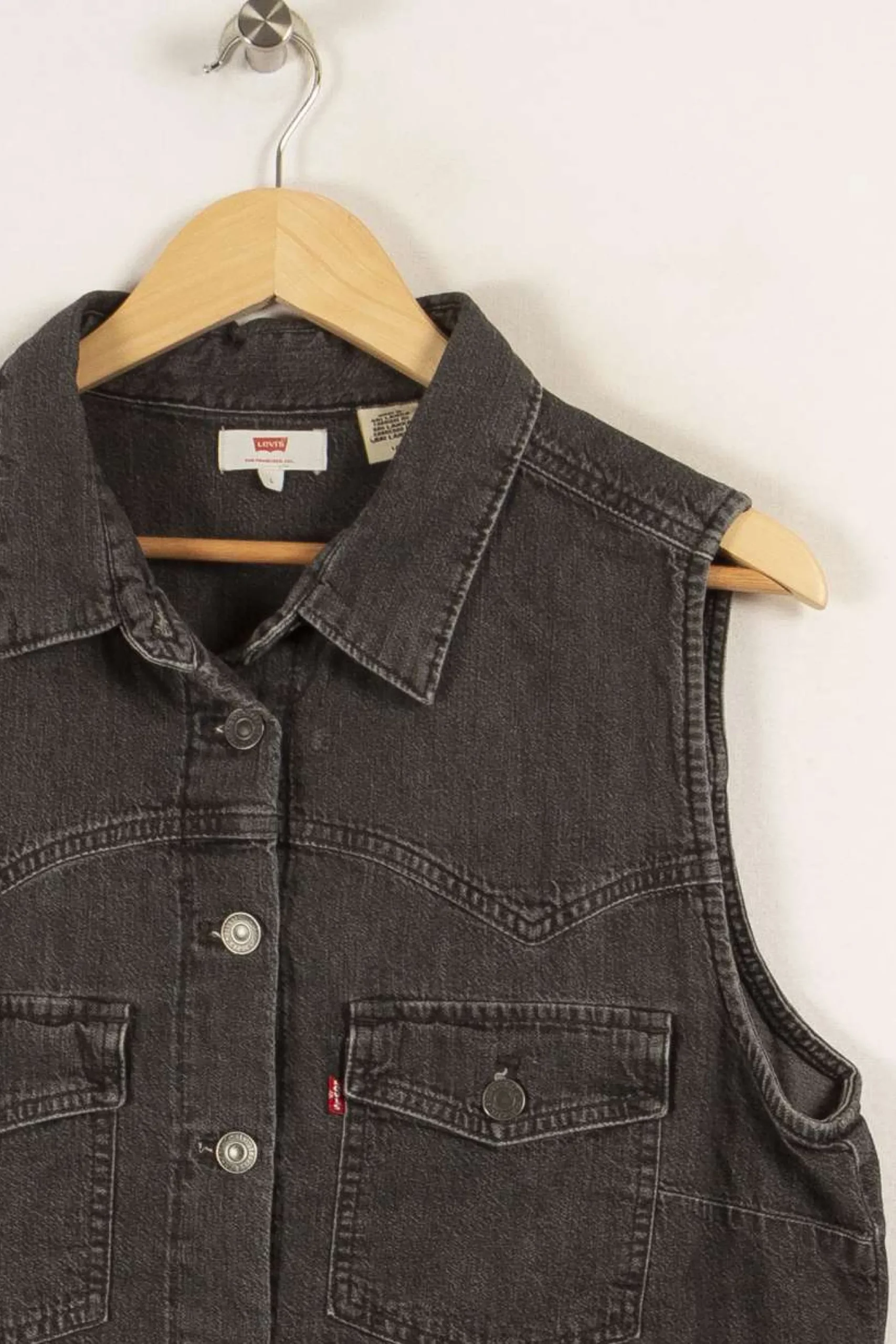Clearance Levi's Veste sans manches foncé - Taille L/40 Gris