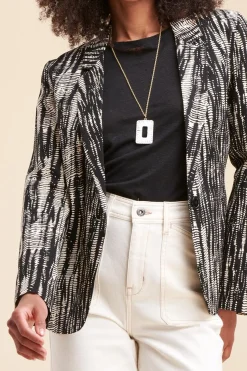 Outlet La Fée Maraboutée Veste tailleur imprimée - 40 Noir