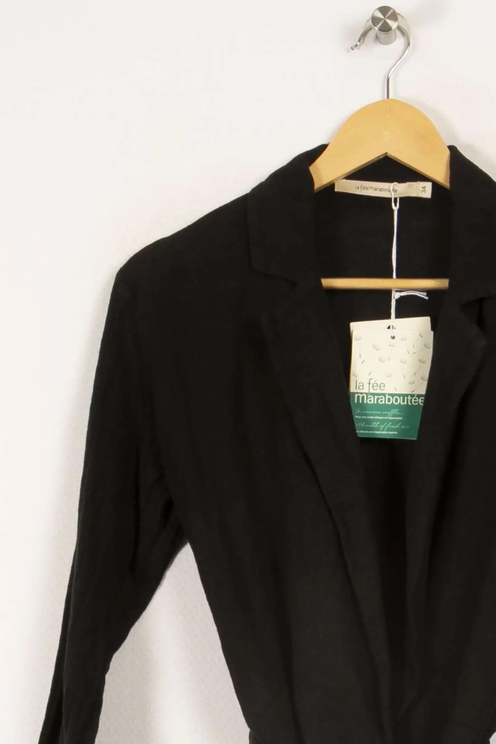 Best Sale La Fée Maraboutée Veste tailleur e en lin - XS/34 Noir